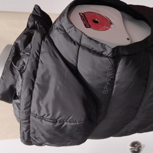 Spyder black zip hooded vest with pockets. Small - Picture 11 of 16